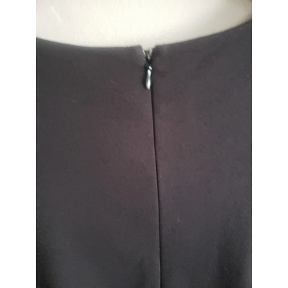 Eloquii Peplum Blouse Womens 14 Black Stretch Ponte Open Front Long Sleeve - Picture 5 of 9